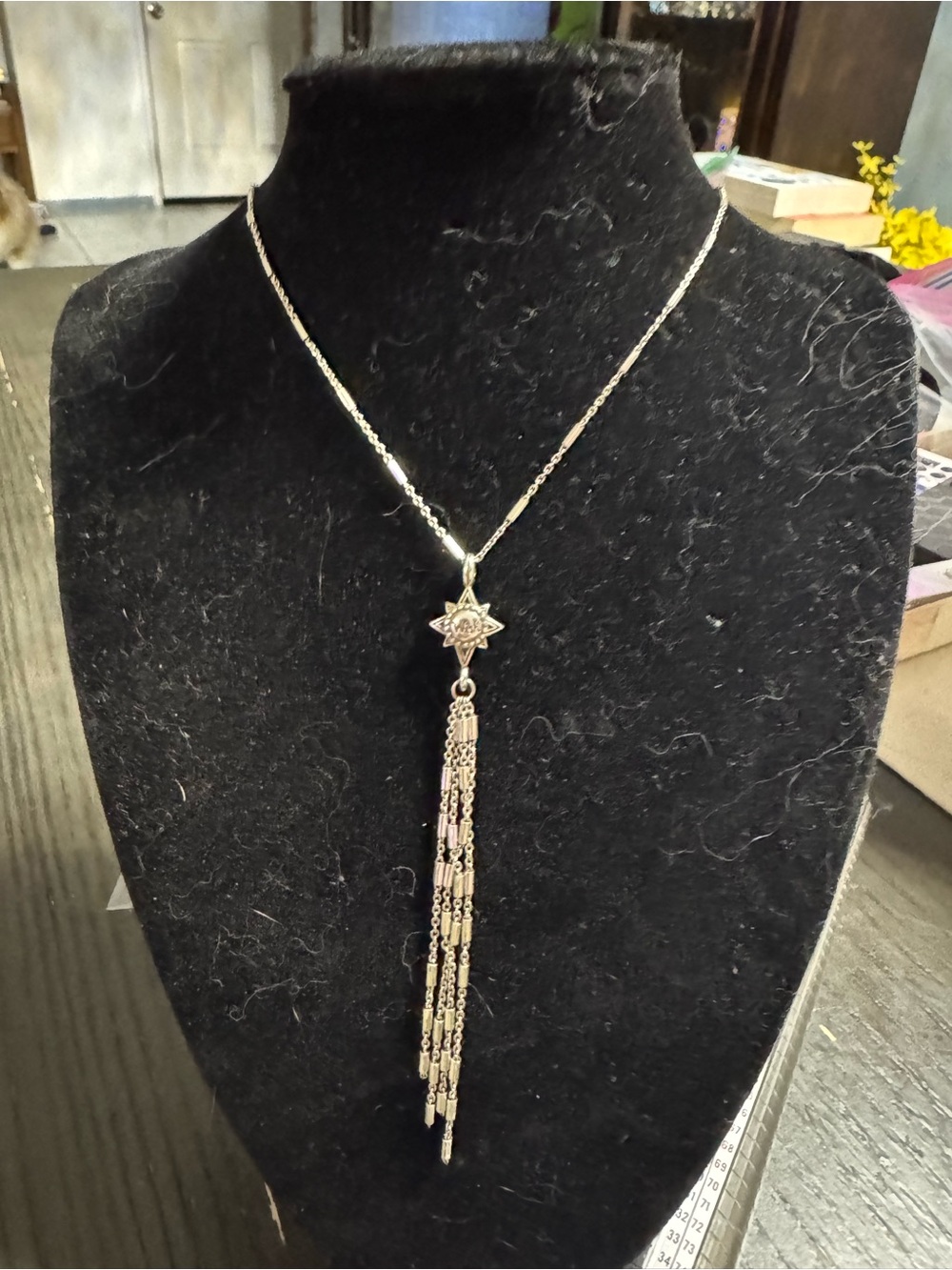 Brighton Silver Star Tassel Pendant Necklace - Women Jewelry